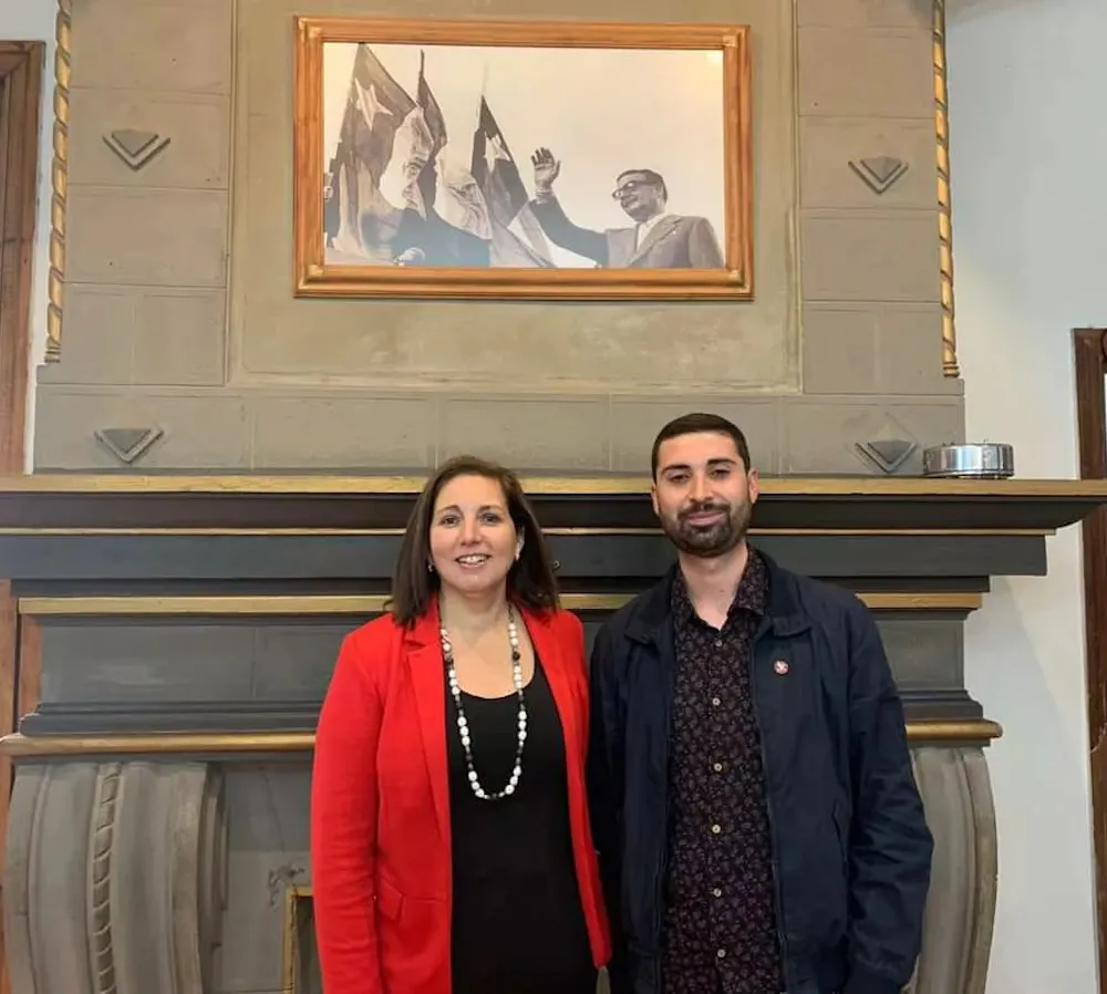 Alfonso Sagredo con la presidenta del PS