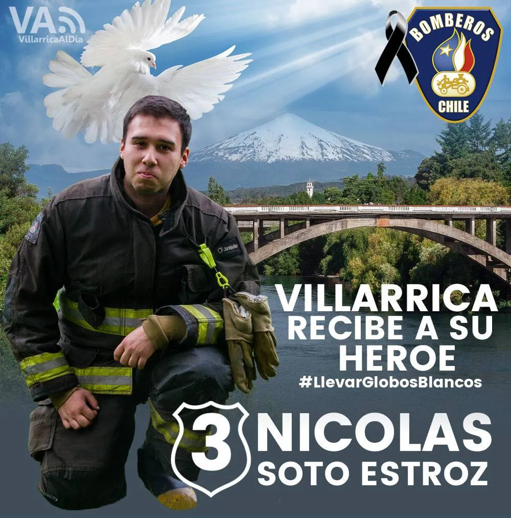 Nicolas Soto Estroz - martir de Bomberos Villarrica