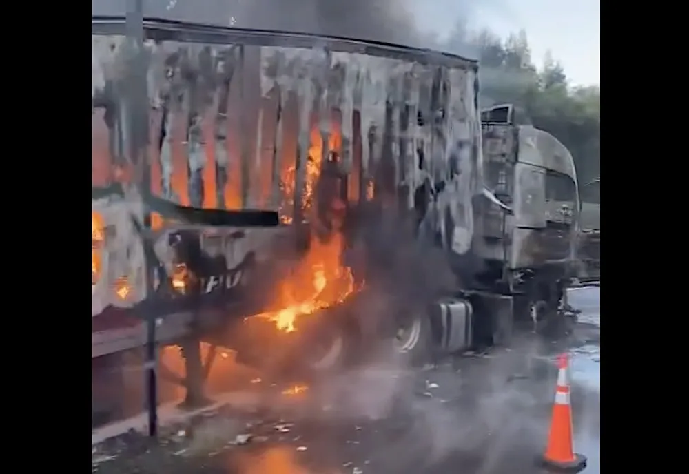 Camiones quemados en Collipulli