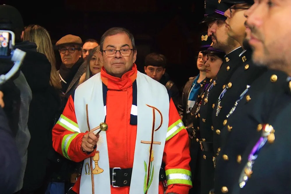 Capellan del Cuerpo de Bomberos Temuco Padre Jaime Villalobos