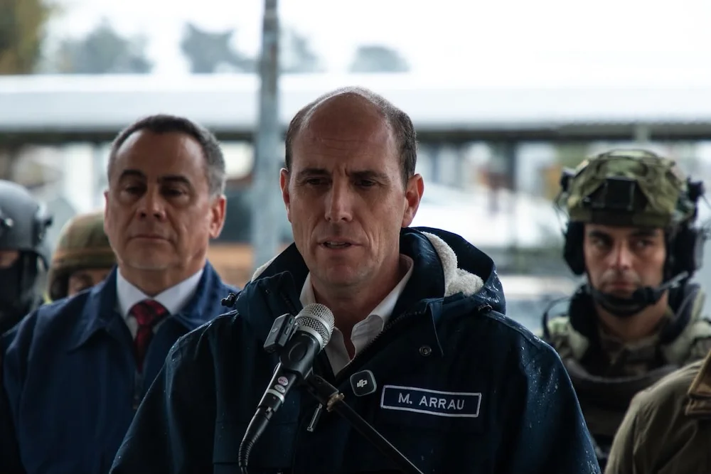 Ministro de Seguridad Martin Arrau en Victoria