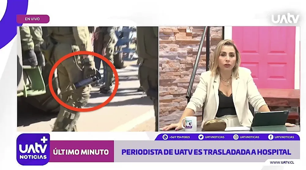 Periodista es agredida con gas lacrimogeno