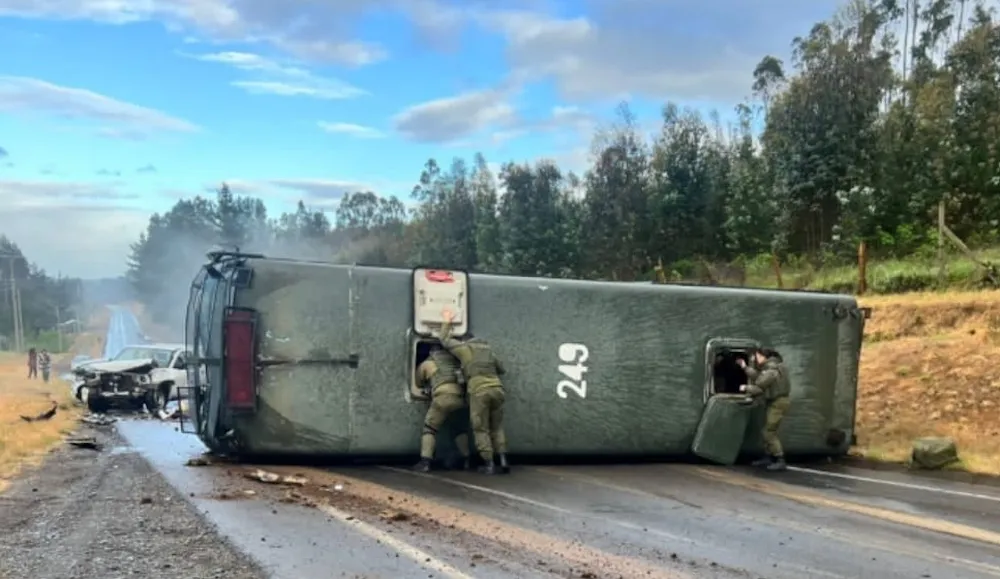 Accidente bus de Carabineros