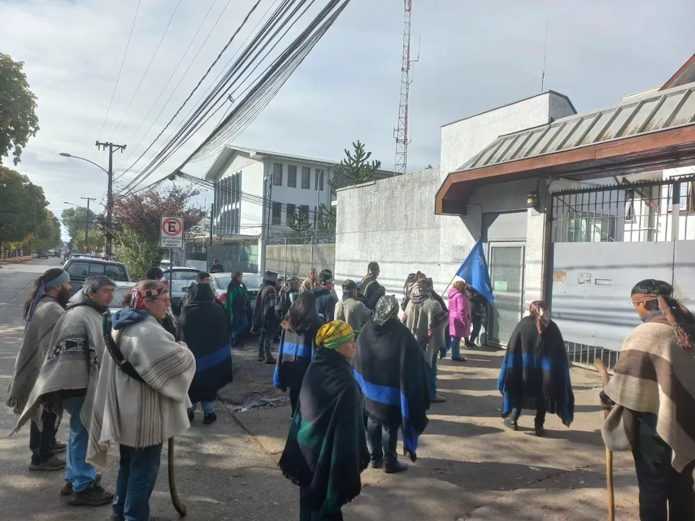 Manifestacion en carcel de Temuco