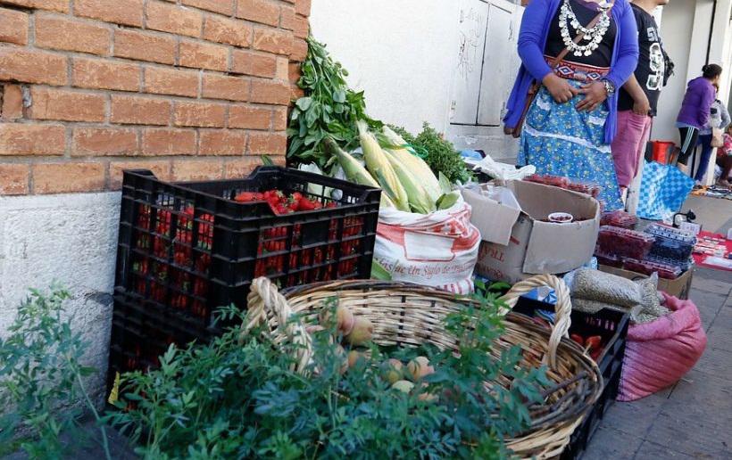 Hortaliceras en el centro de Temuco.