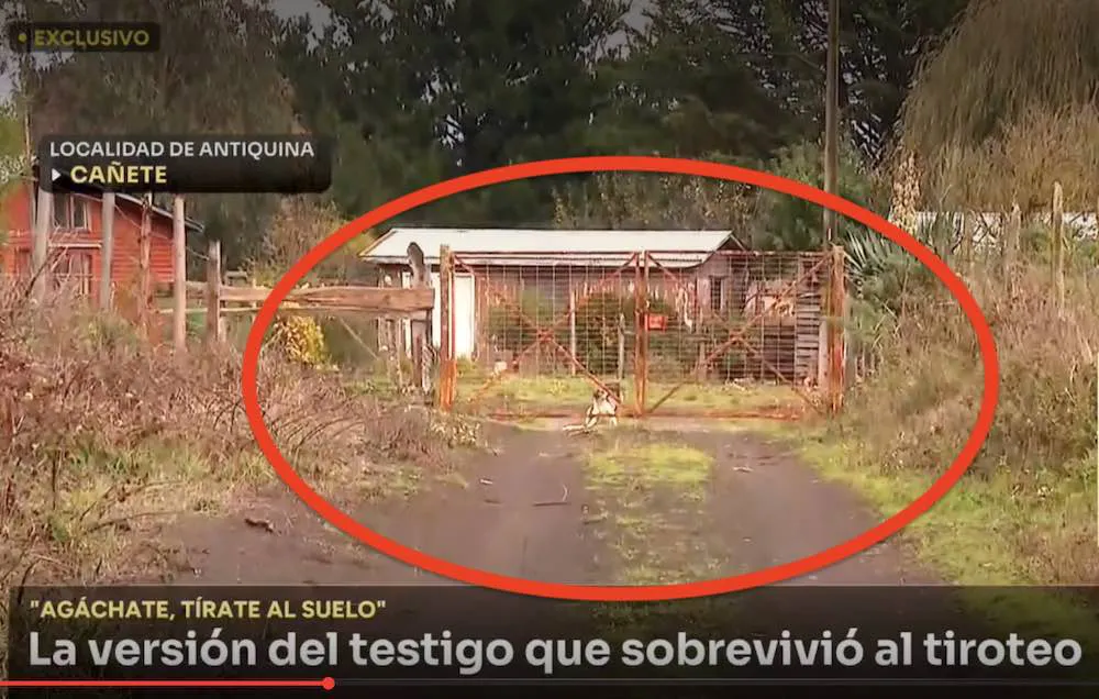 Lugar en que fueron asesinados tres Carabineros