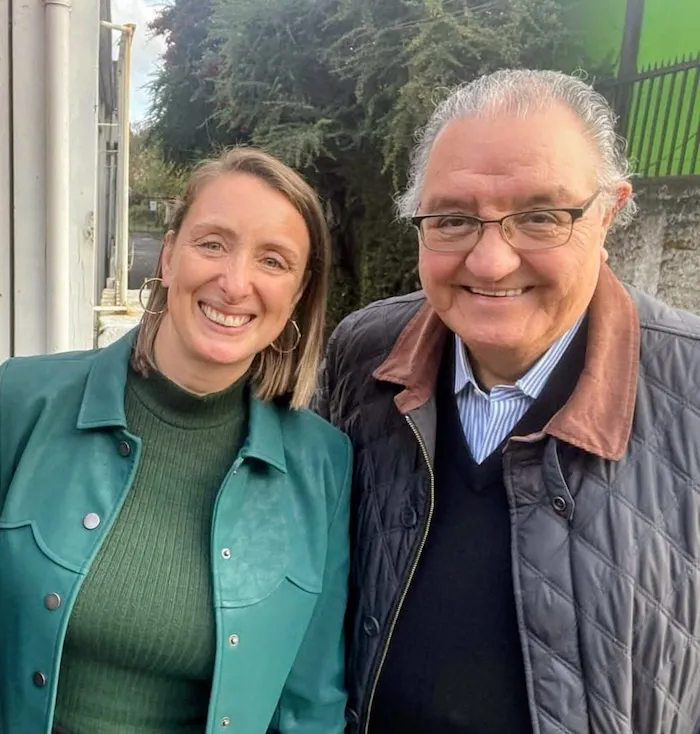 Ximena Sepulveda con el senador Francisco Huenchumilla