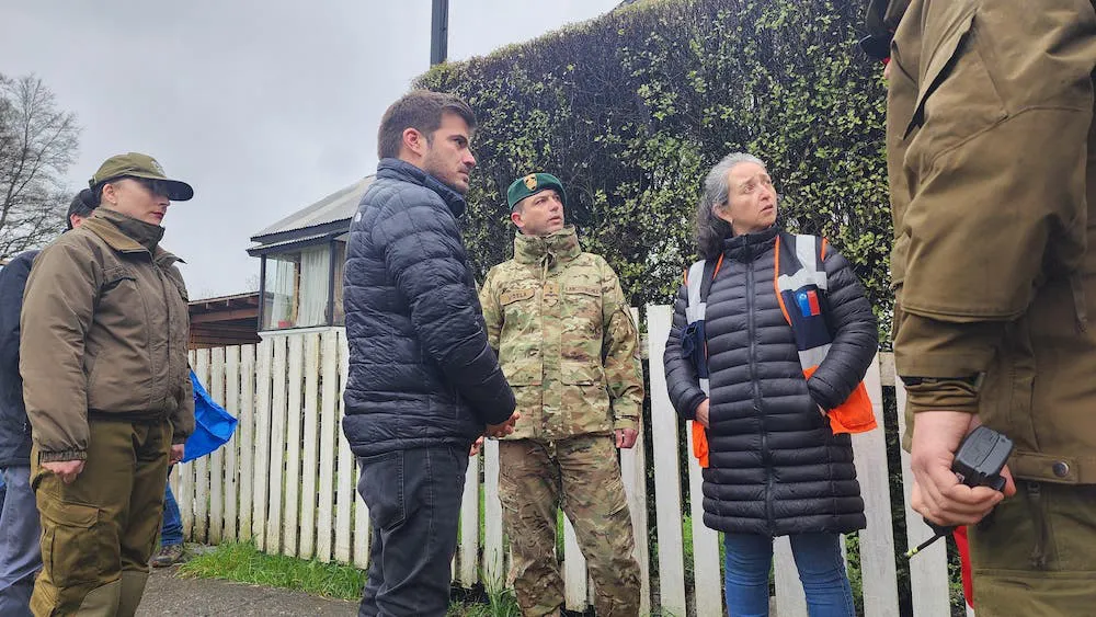 Delegado en terreno por frente de mal tiempo