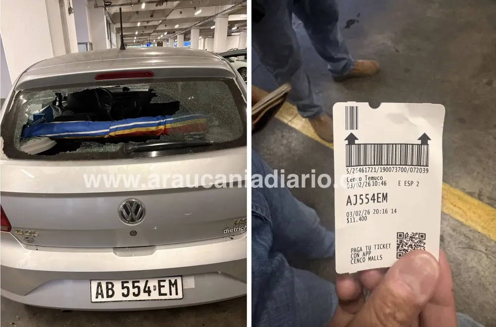 Turista argentino sufre robo al interior del estacionamiento del Mall Portal Temuco