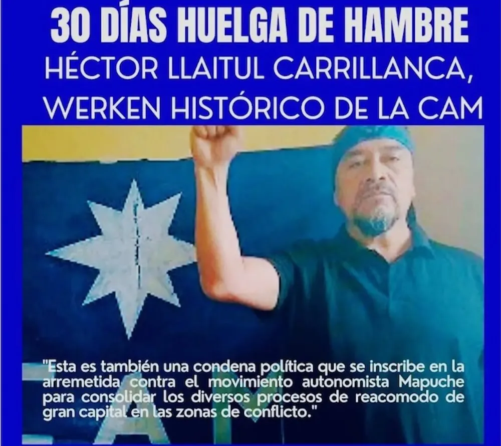 Hector Llaitul en huelga de hambre