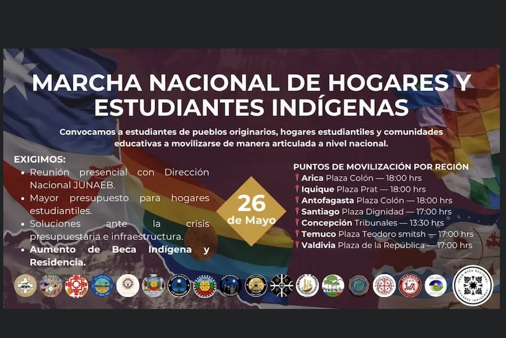 Marcha nacional de Hogares Indigenas