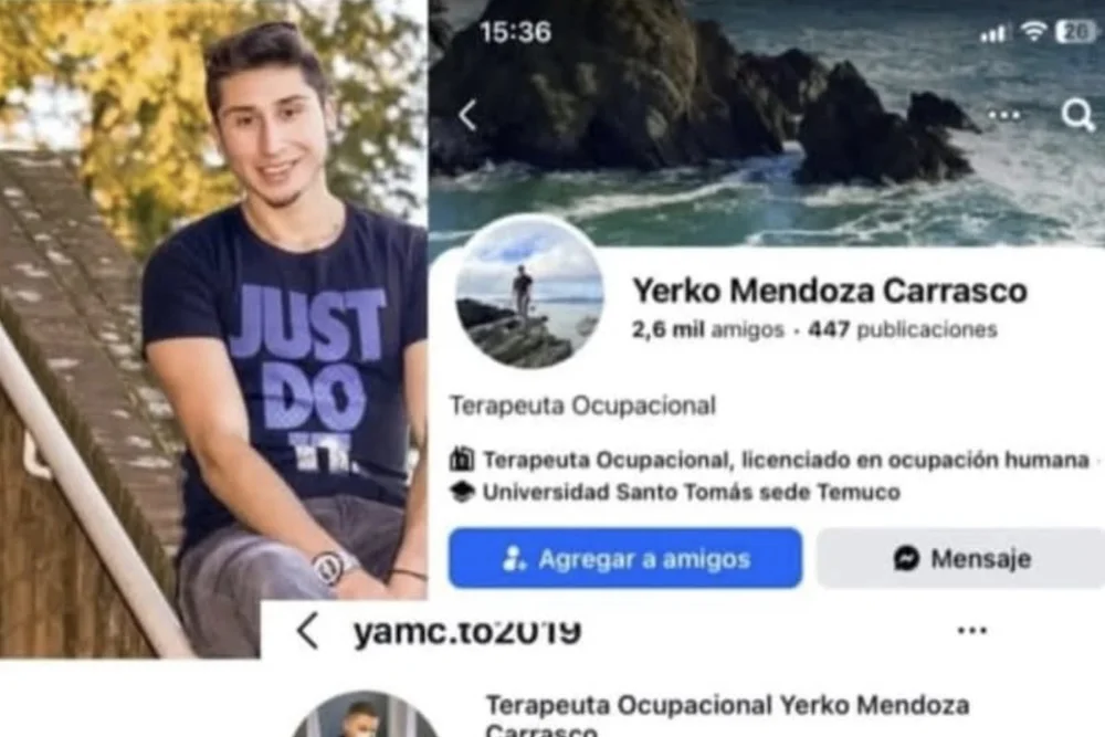 Perfil de redes sociales Yerko Mendoza Carrasco