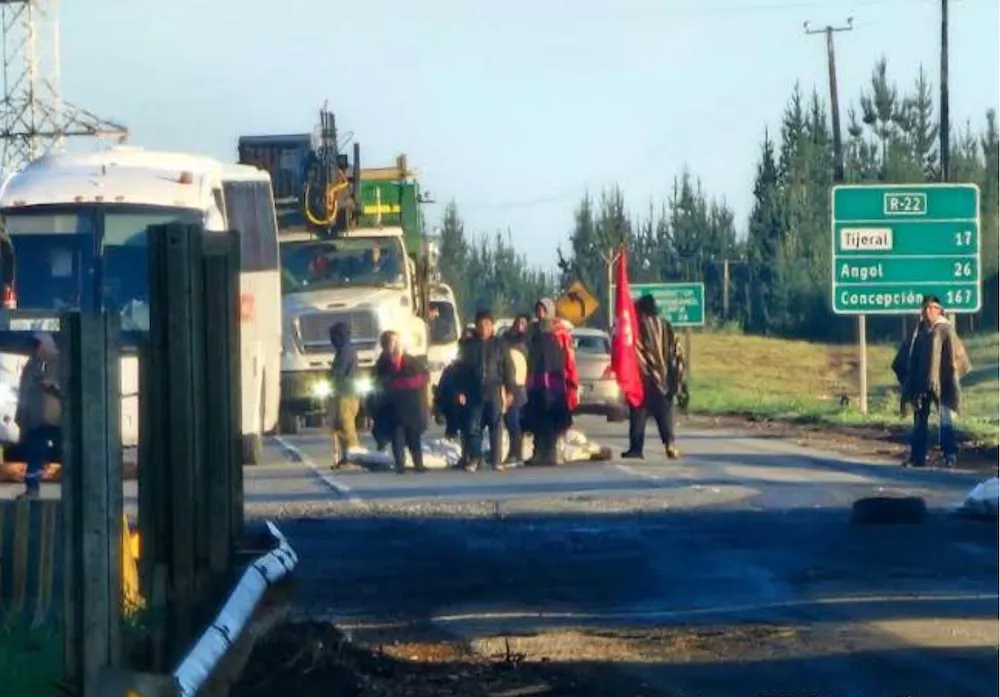 Manifestacion vecinos de Mininco