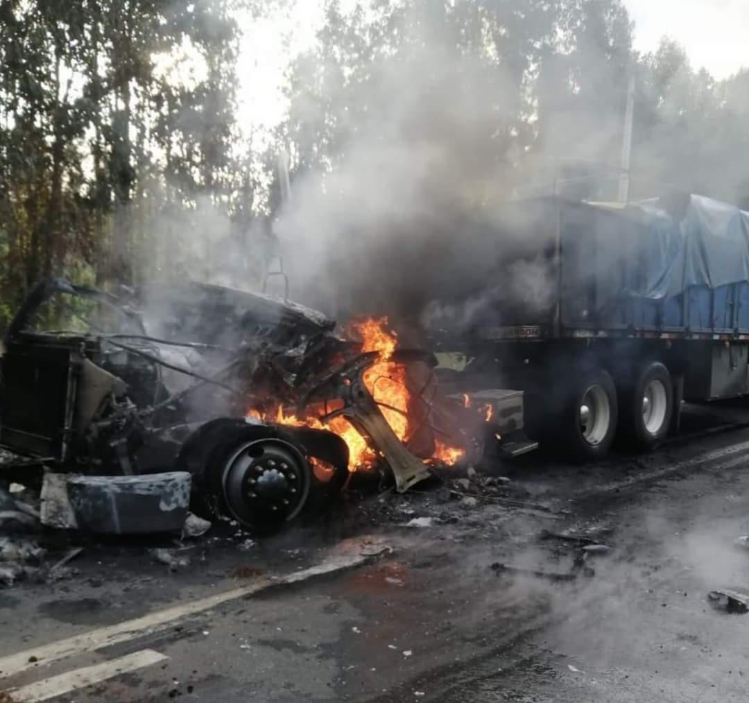 Atentado incendiario en ruta Collipulli-Angol.