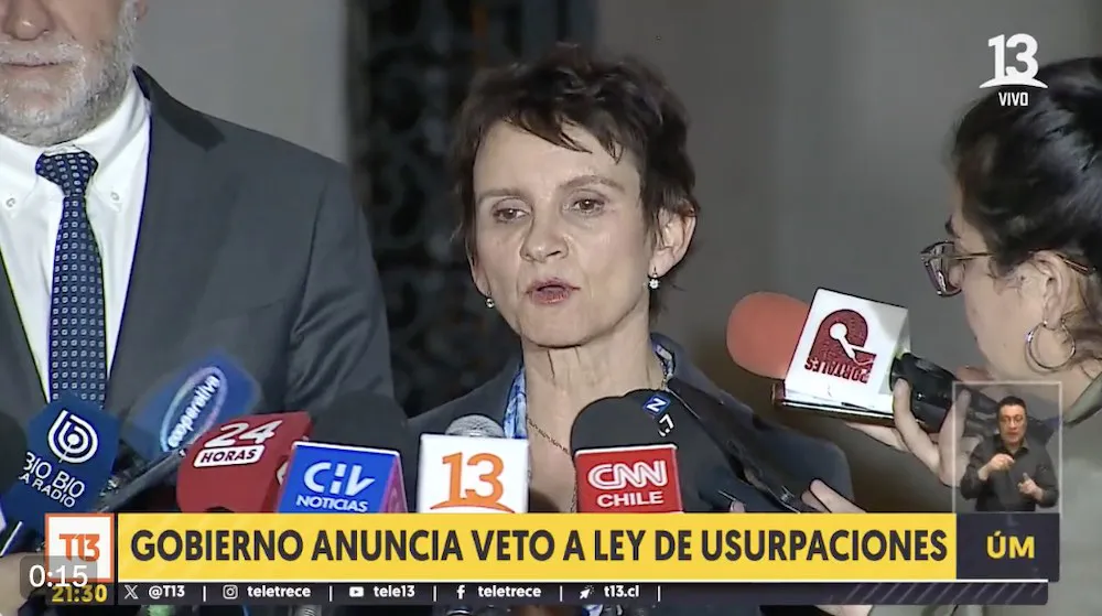 Veto a ley de Usurpaciones