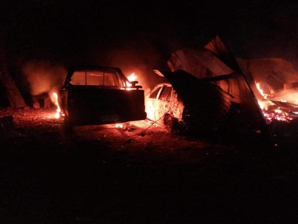 Vehiculos quemados Collipulli