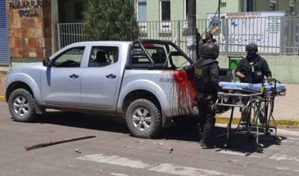 Traslado a oficial herido en Temucuicui - Luis Morales Balcazar