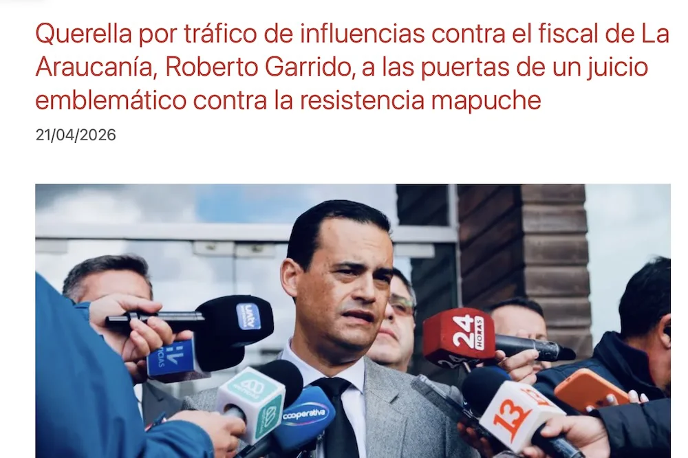 Revista de izquierda destaca el racismo del fiscal Roberto Garrido