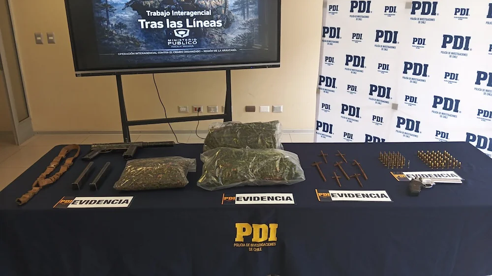 Armas incautadas a condenado por asesinato de parcelero en Ercilla